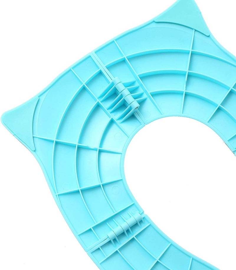 Pokanic Toilet Potty Training Seat Cover, Travel Toilet Seat, Folding Non Slip Silicone Pads, Travel Portable Reusable Kids Toddlers Boys Girls, Carry Bag (Blue) - Image 3